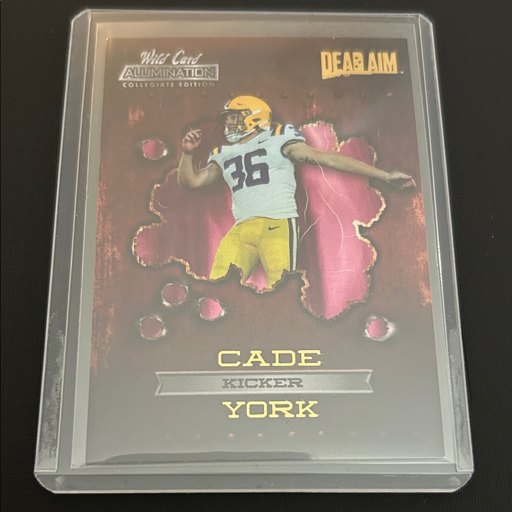 Cade York Dead Aim LSU Collegiate Football Card